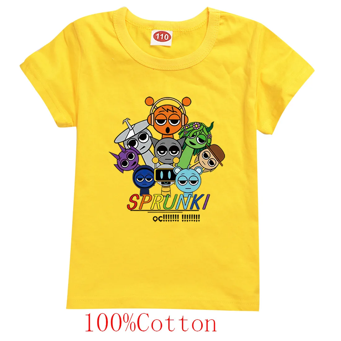 Camisetas Sprunki T Shirt Kids Horror Game Incredibox T-shirt Toddler Girls Short Sleeve Tops Boys Cartoon Clothes Children Tees