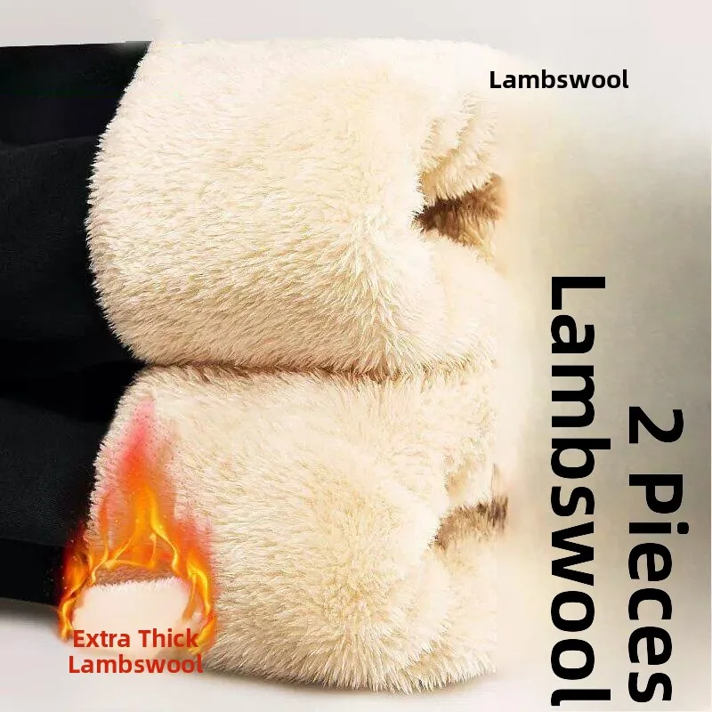 Thickened Fleece Lined Cotton Pants Casual Trousers for Middle-Aged And Elderly Men Autumn Winter Warm Thickened Dad Style St...