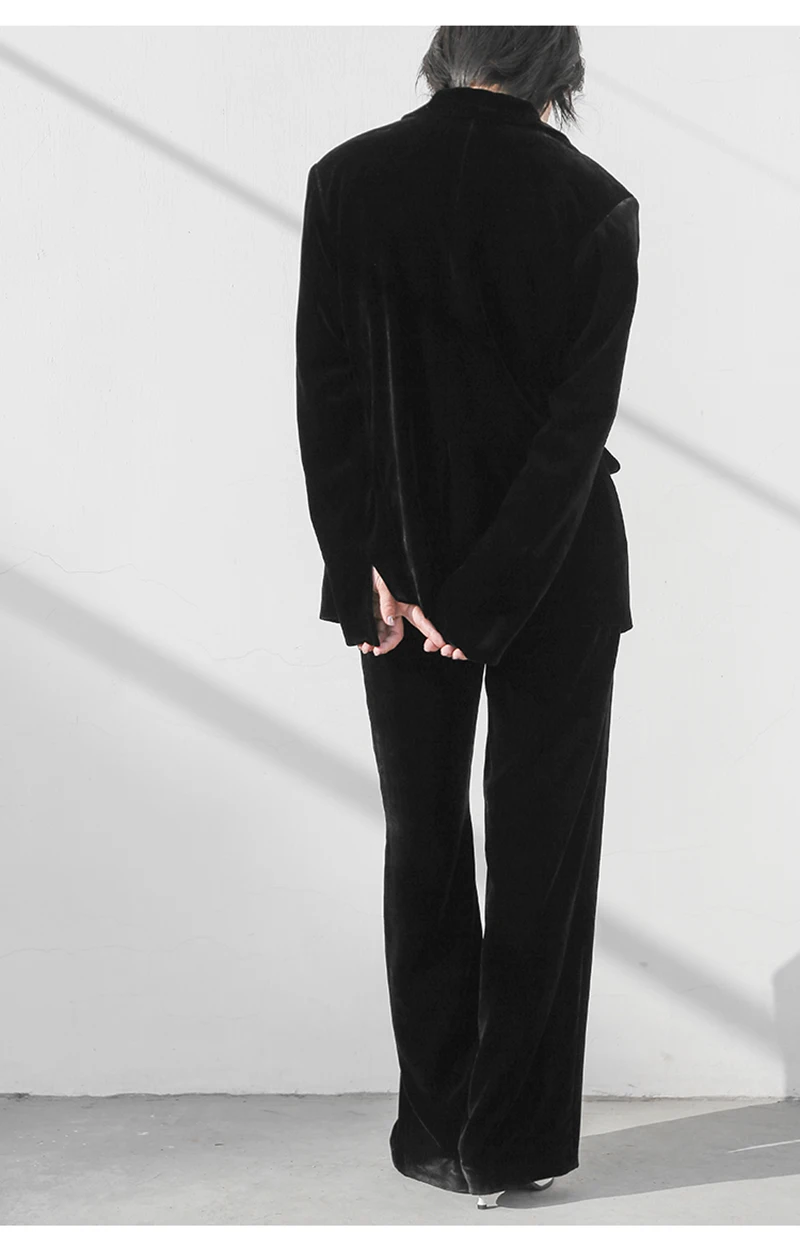 Fengbaoyu Luxury Style Silk Velvet Women's Suit Elegant and Fashionable Business Casual Soft and Lustrous Coat