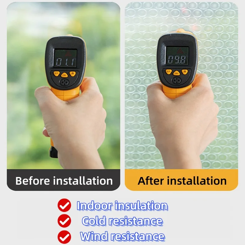Multiple Styles Of Double Zipper Winter Insulation Film Windproof Easy To Install