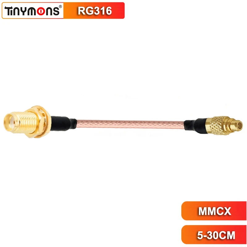 5-30CM RG316 Coaxial Cable SMA Female to MMCX Male Straight Copper Connector Adapter Cable 50ohm for 3G/4G/5G/LTE/Antenna