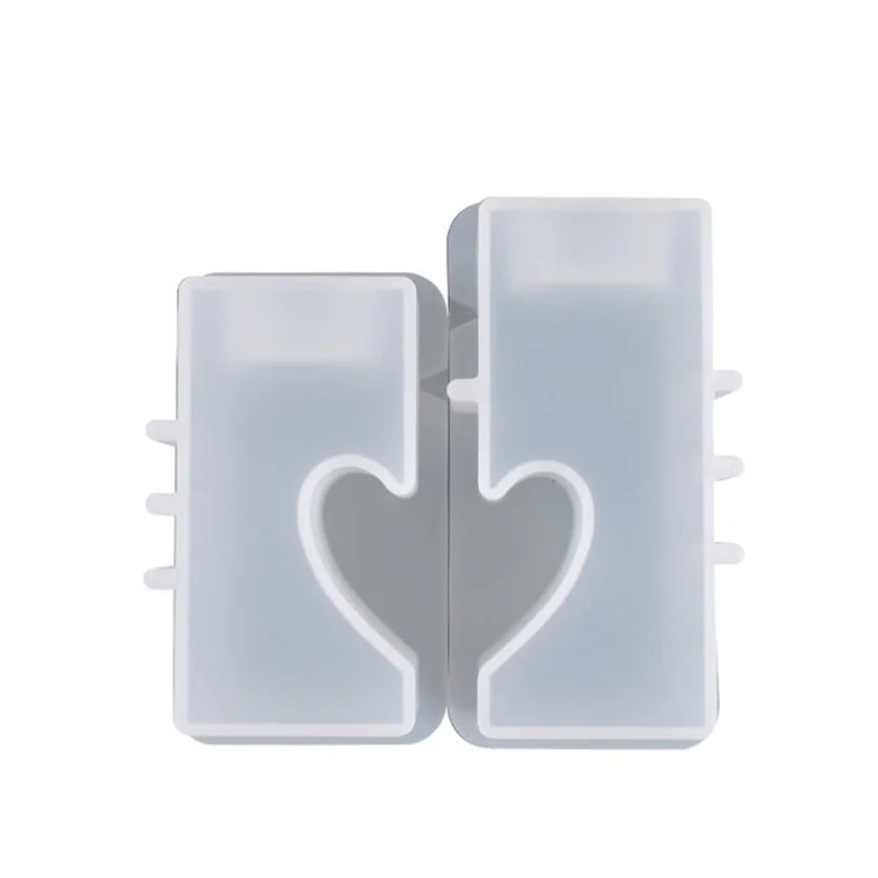 2PCS Heart Shaped Silicone Candle Molds DIY Handmade Scented Candle Mold Epoxy Resin Plaster Candle Making Mould Cake Molds