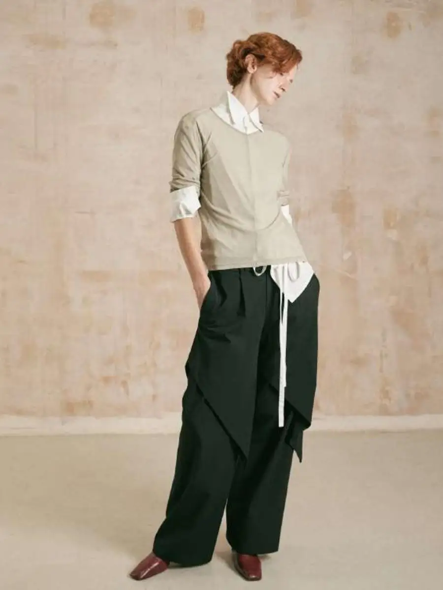 

Футболка Brand Slim Fit с длинным рукавом и V-образным вырезом, весенняя, для повседневной носки, однотонная, прямого кроя, ручная работа от GoGoBuyer