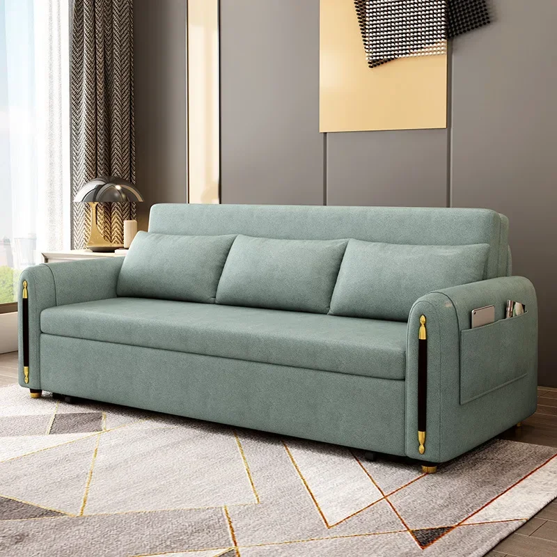 

CRGMFolding sofa bed dual-purpose multi-function removable and washable living room small apartment double push-pull sitting