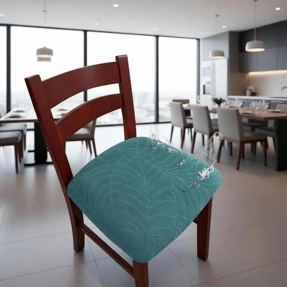 

Водонепроницаемые чехлы для стульев, эластичные чехлы для стульев, съемные моющиеся чехлы-подушки для стульев для столовой и кухни, 6 шт., оставляют