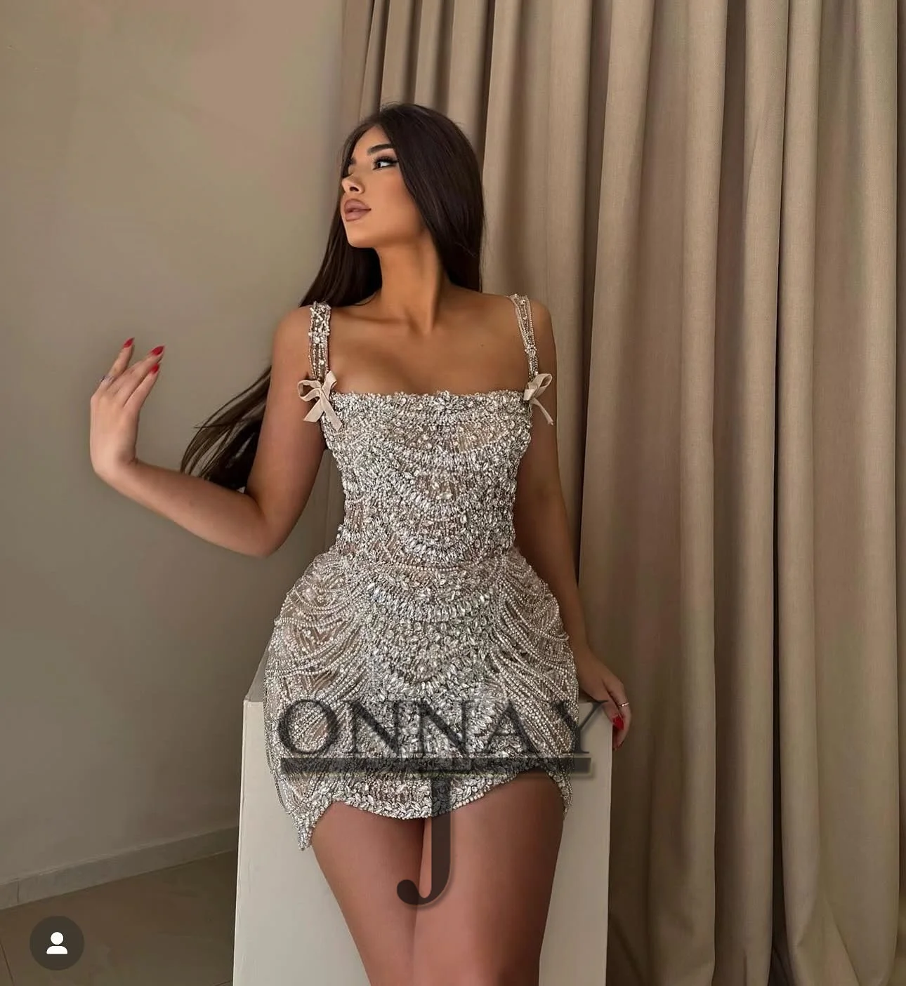 Customized Luxury Sequin Beadings Homecoming Dresses Saudi Arabric Bespoke Cocktail Prom Party Gown Bow Vestidos De Noche image 5