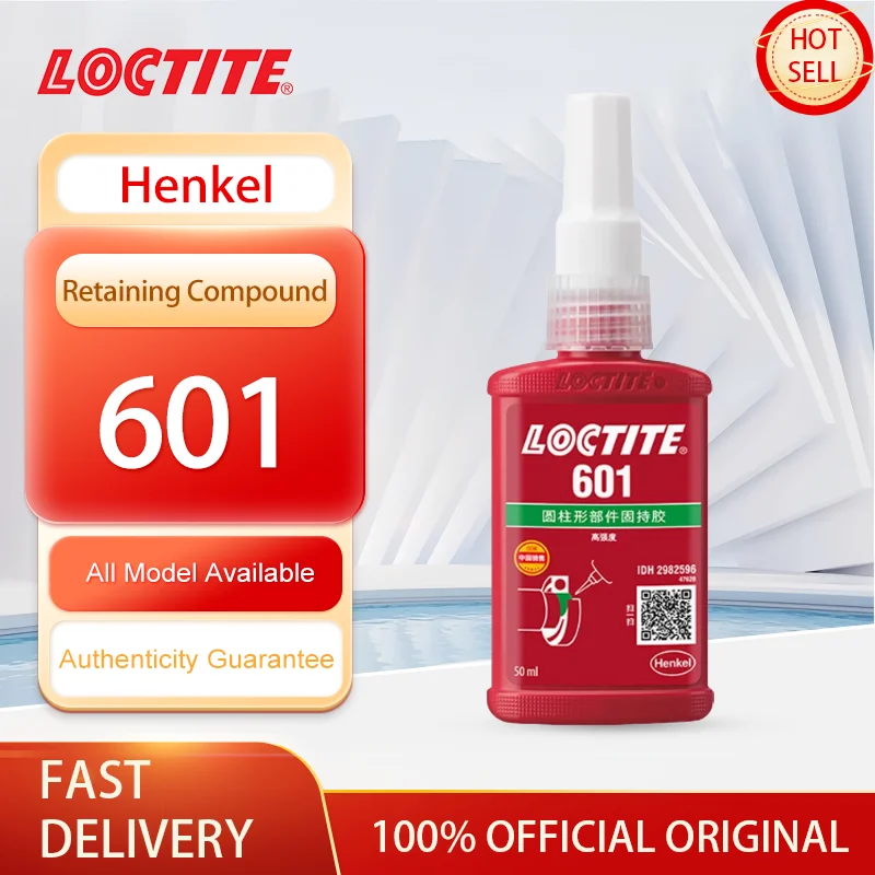 

100% Original Loctite 601 Retaining Compound Anaerobic Sealant High Strength Low Viscosity Threadlocker 50ml