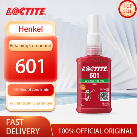 100% Original Loctite 601 Retaining Compound Anaerobic Sealant High Strength Low Viscosity Threadlocker 50ml