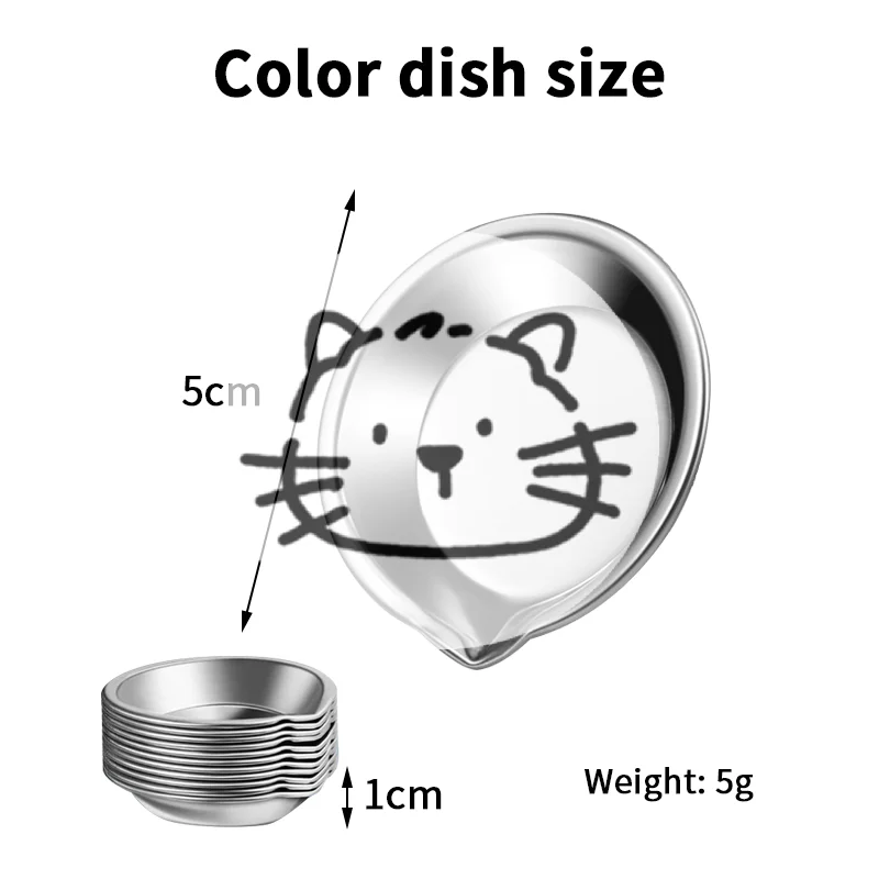 

Новая палитра для макияжа из нержавеющей стали, 10 шт., маленькая круглая подставка для красок, палитра для смешивания акварели для художников