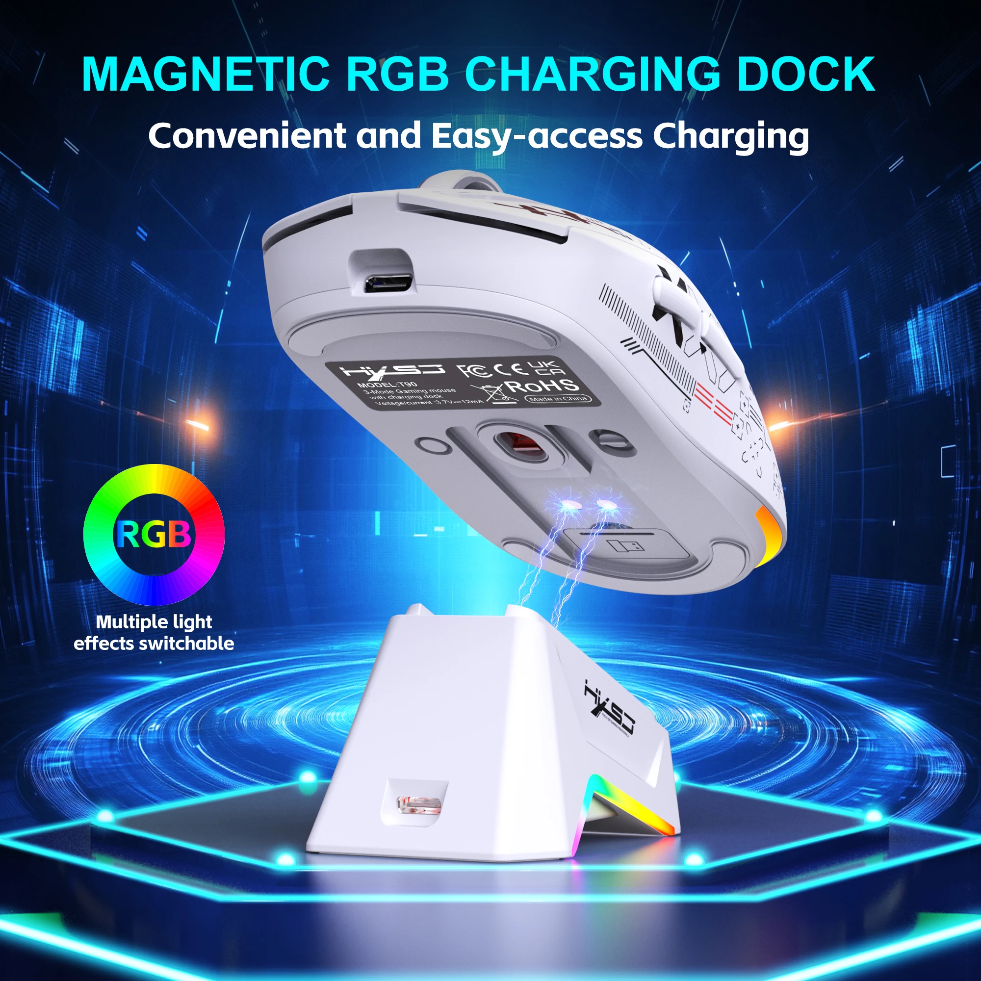 New HXSJ-T90Pro 3-mode Wireless E-sport gaming mouse with charging New HXSJ-T90Pro 3-mode Wireless E-sport gaming mouse with charging