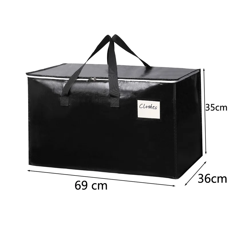 1/3 قطعة 87L أكياس متحركة شديدة التحمل مع سحاب مقبض مقوى كبير كبير حمل حقيبة التخزين السفر صندوق تخزين متين المنظم #5