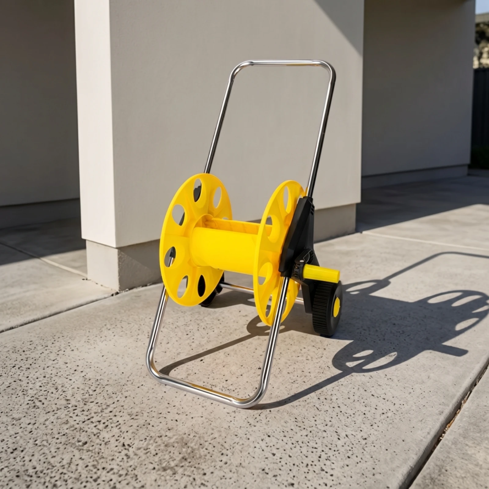 Garden Hose Reel Cart Mobile Hose Reel Cart with Wheels Freestanding Weather Resistant for Gardeners, Yard, Car Washing
