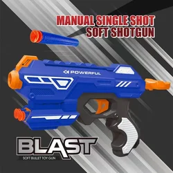 Manually Space Soft Bullet Gun Toys Safe Sponge Bullet Indoor Outdoor Sports Competition Games Toys Foam Darts Gun Gift for Kids