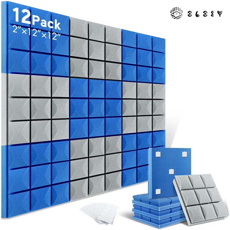 

Acoust Panel Soundproof 12 Pack, KTV Studio Soundproofing Sponge, Bedroom Acoustic Treatment Mushroom Sound Proof Foam Panels