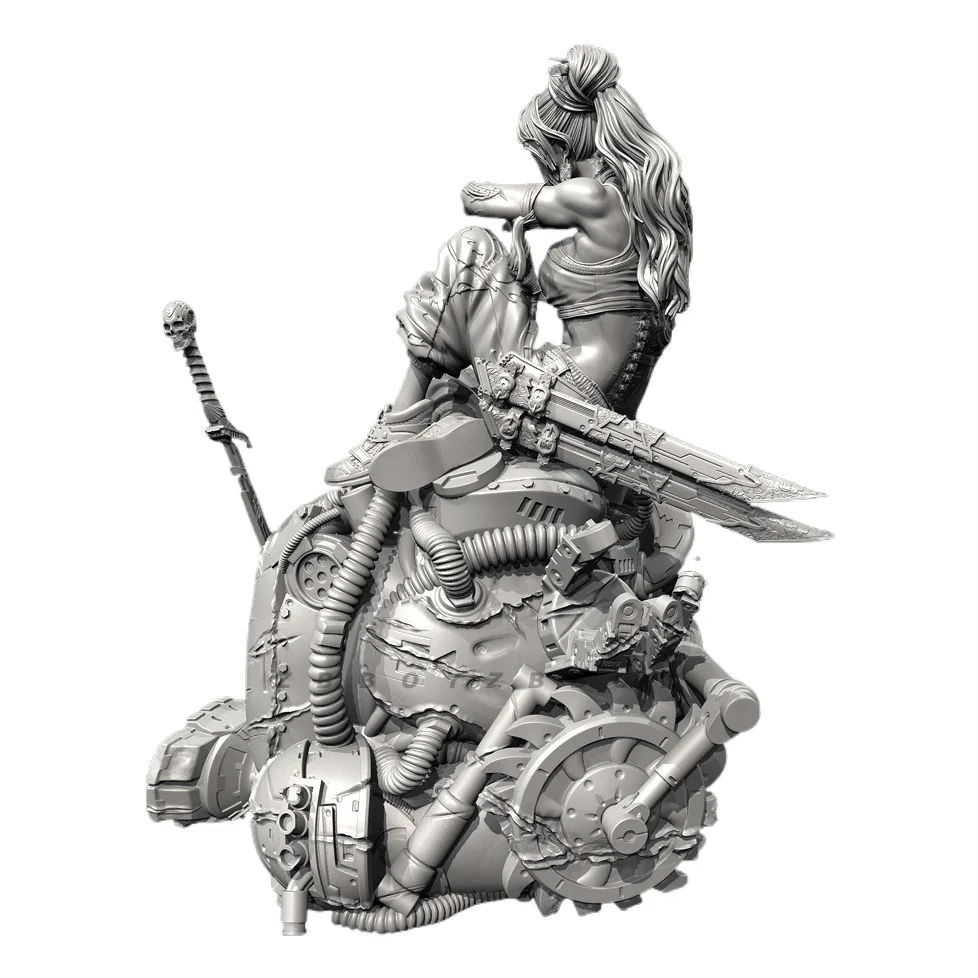 Kits de modèles en résine, hauteurs globales 55mm 80mm 95mm, figurine beauté incolore et auto-assemblée (impression 3D) TD-7353/3D