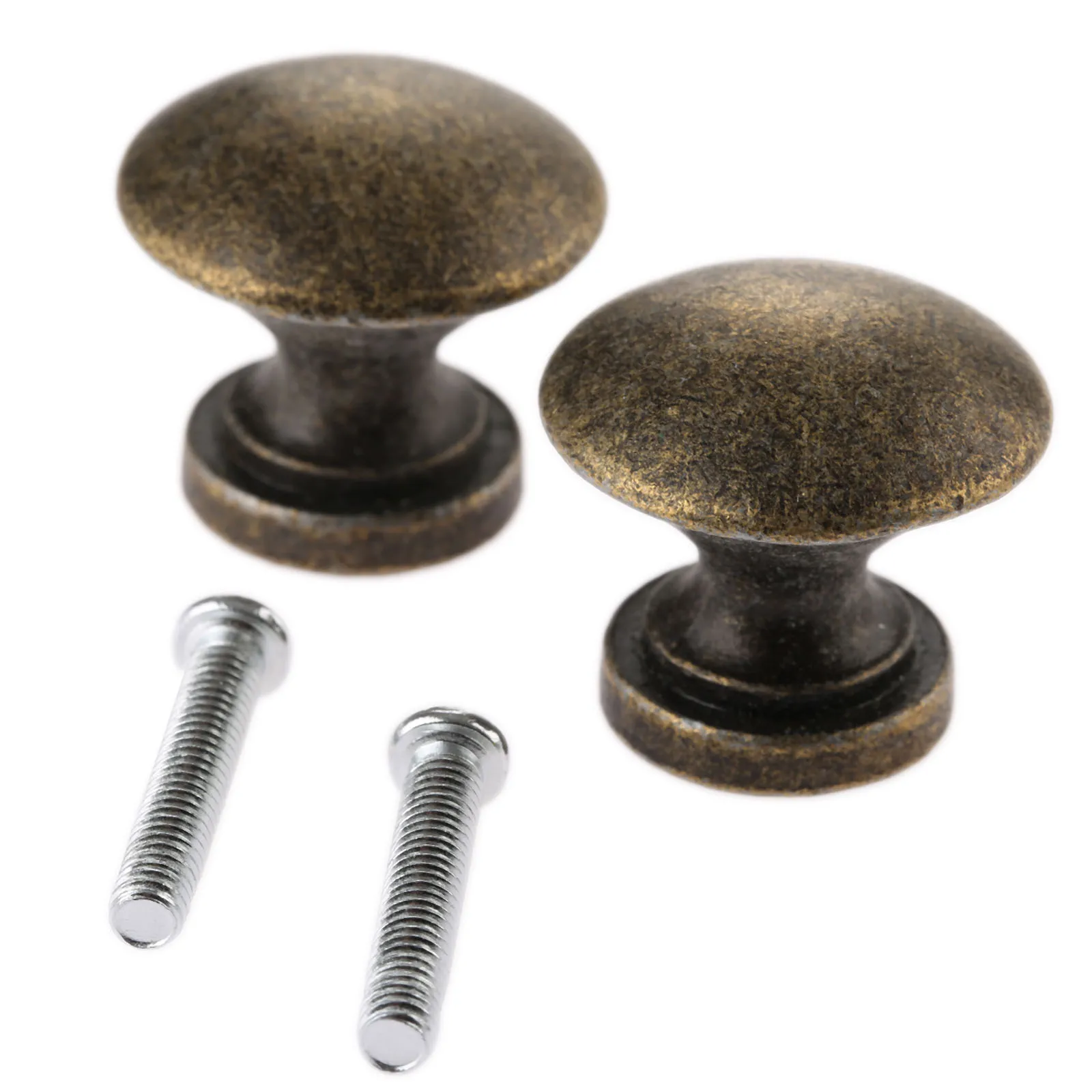 1PC Antique Bronze Pull Knob With Screw For Drawer Door Cabinet Bin Wardrobe Decorate Kitchen Living Room Bedroom 25*23mm