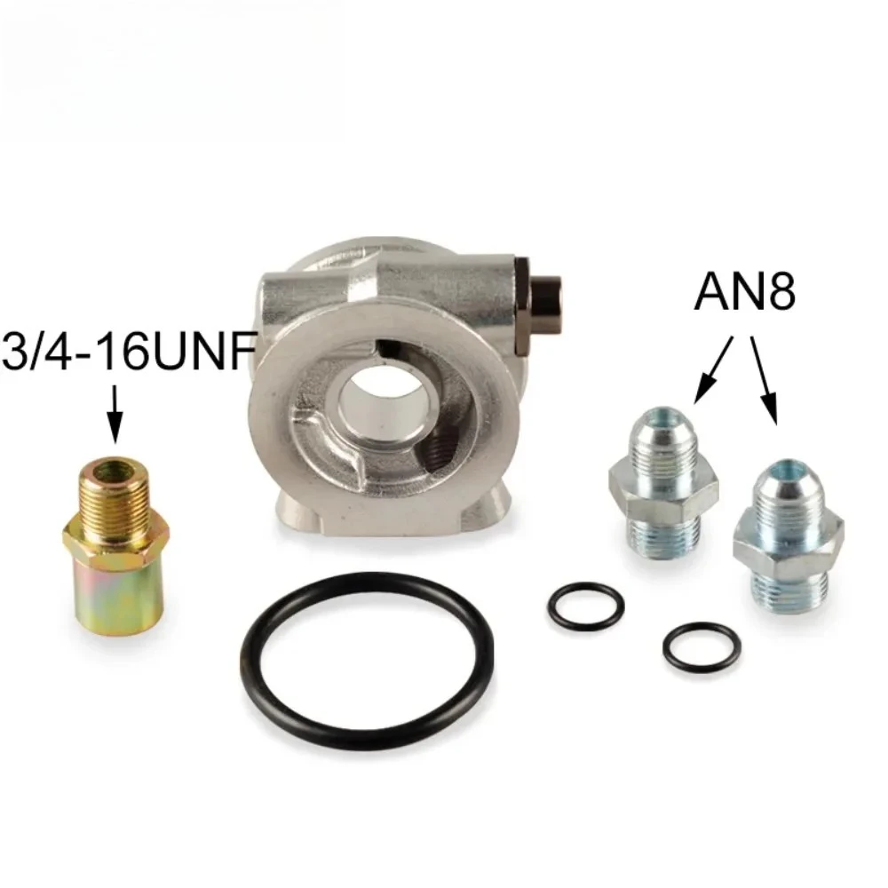 

Oil Cooler Filter Sandwich Plate + Thermostat Adaptor AN10 Fittings 3/4" 16-UNF /Oil Filter/Oil Adapter