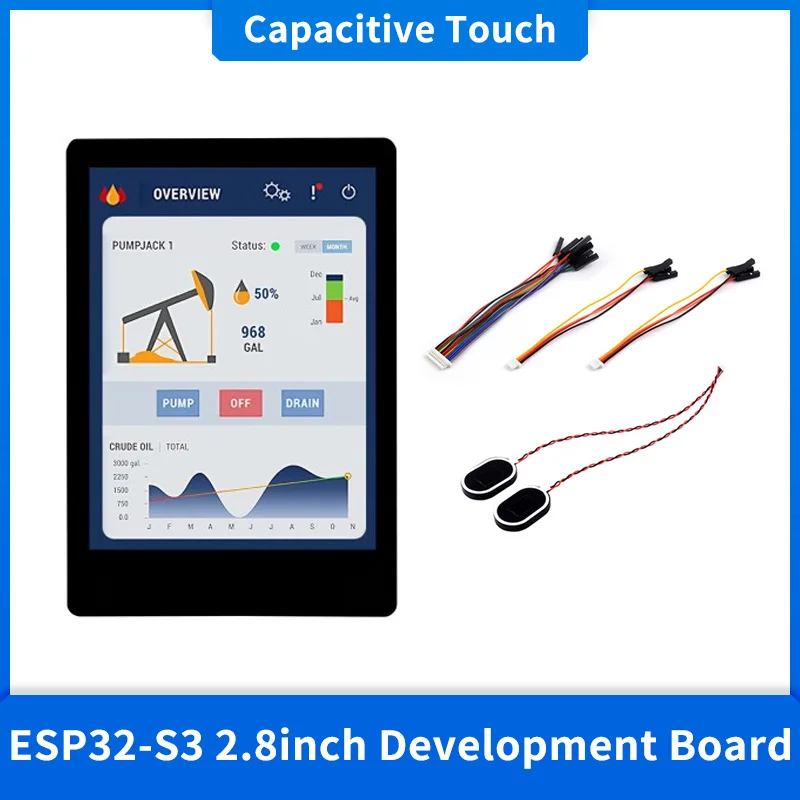 

ESP32-S3 2.8Inch Touch 240x320 IPS Development Board Capacitive Touch Display 5-Point WiFi & Bluetooth LX7 Dual-Core Processor