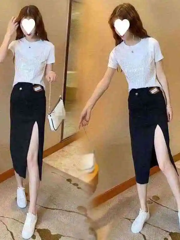 

Женский летний модный костюм-тройка с термостразами, универсальный комплект, шикарная зимняя коллекция для женщин среднего возраста