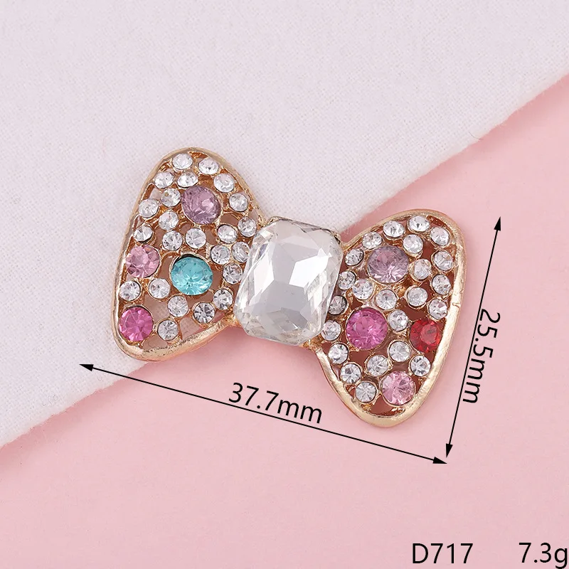 Spray painted bow Temperament diamond-encrusted bow Jeweled bow diy mobile phone case accessories material bag