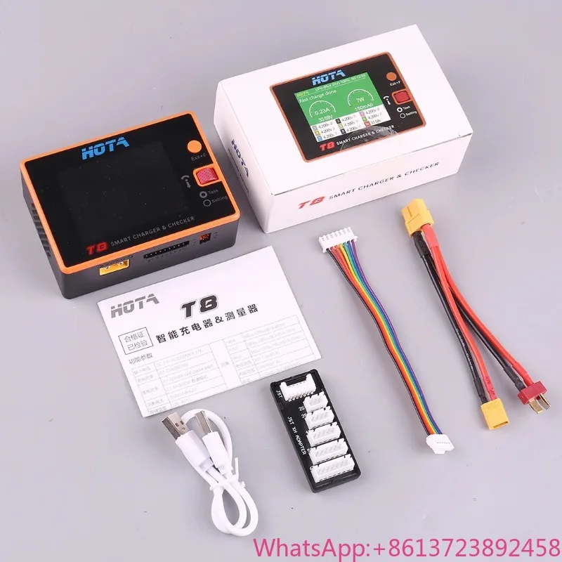 

HOTA T8 650W 22A XT60 1-8S Intelligent Charger Checker for A Wide Range of Devices NiZn/Nicd/NiMH Battery RC Drone Spares
