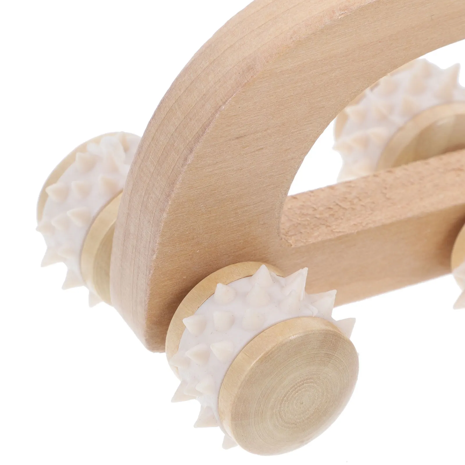 2 قطعة تدليك الأسطوانة مجموعة أدوات الخشب الطبيعية خشبية الجسم الأسطوانة دليل العضلات أدوات التخدير المحمولة لينة سيليكون مدلك #5