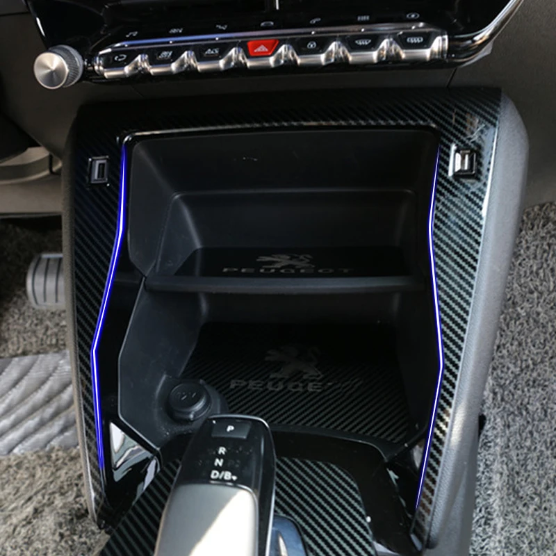 Interior Central Control Panel Cover Sticker For Peugeot 2008 For Peugeot 208 2020 2021 2022 Decorative Interior Accessories