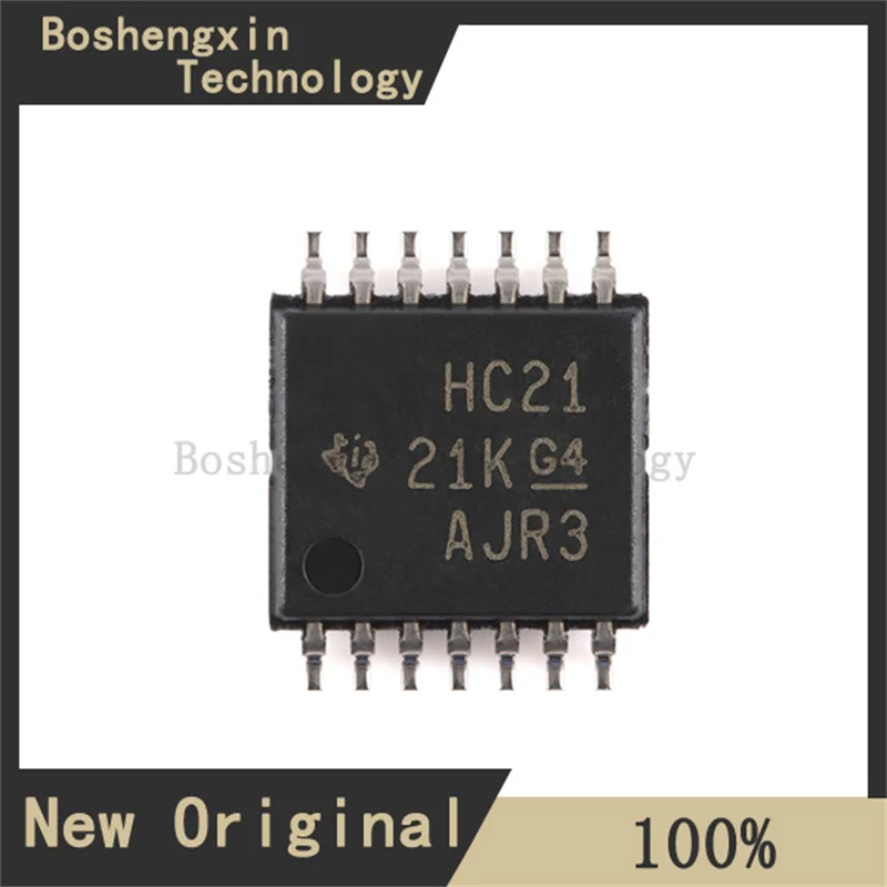 10 pezzi SN74HC21PWR 2 canali, 4 ingressi, 2 V a 6 V 5,2 mA Resistenza di trasmissione E cancello TSSOP14 SN74HC21PWR