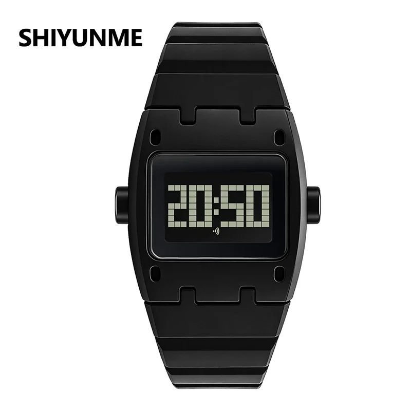 SHIYUNME Fashion Men's Electronic Watch Minimalist Screen Creative Design Unique Watch Waterproof Sports Unisex Casual Watches