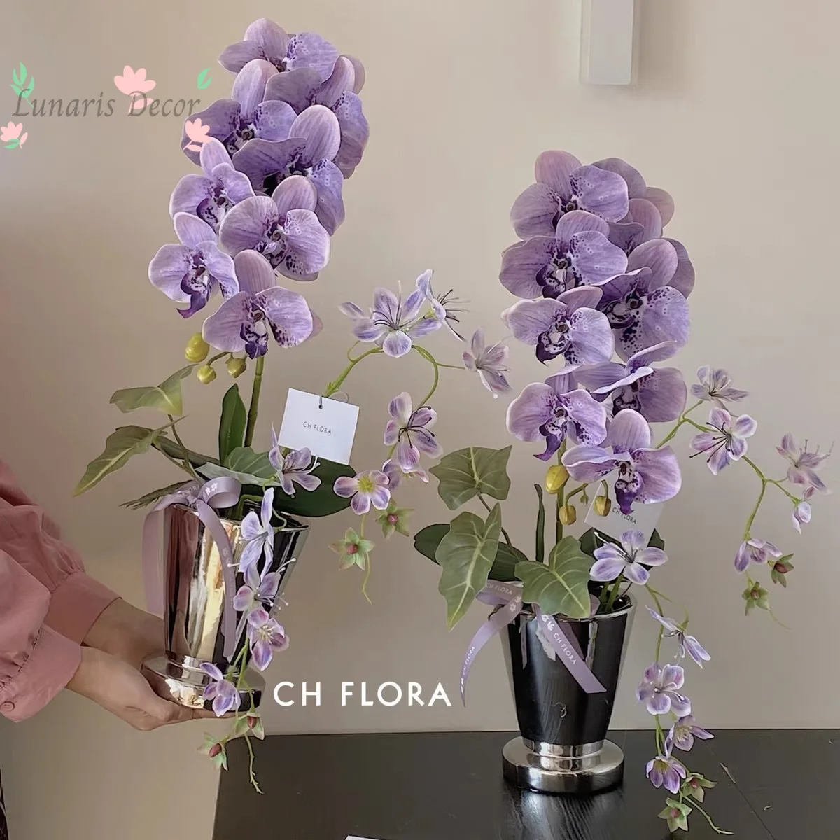 Phalaenopsis Flower Pot High-end Internet celebrity Cream Wind Ceramic Flower Pot Nordic Paphiopedilum Potted Orchid