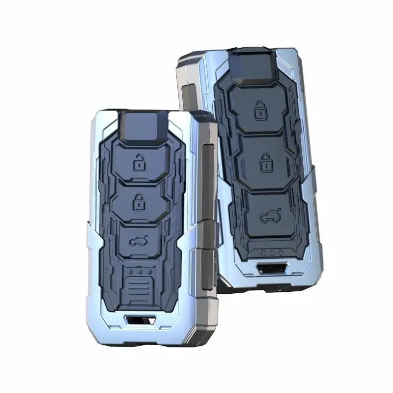 For LiXiang L9 L8 L7 One 2019-2023 Zinc Alloy Silver Car Key Case Keyless Cover Key Shell Car Accessories