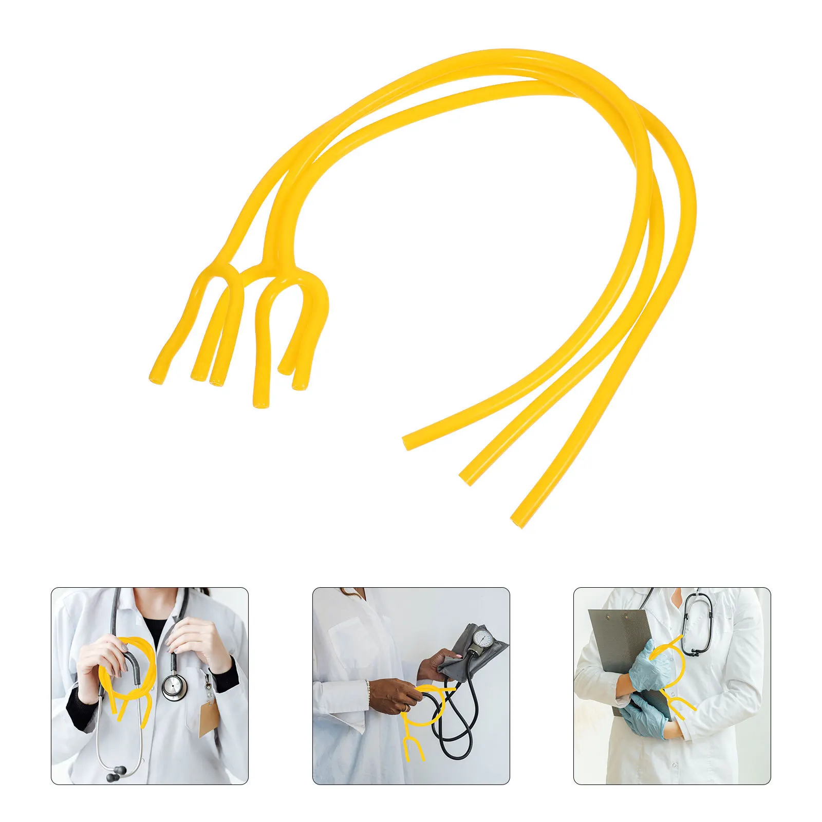 

3Pcs Stethoscope Tube PVC Y Shaped Replacement Soft Tubing Durable Parts for Accurate Sound Transmission Stethoscope Tubing