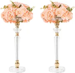 Acrylic Vase Wedding Centerpieces Clear Flower Stand Column Geometric Floral Vase Elegant Display Holder for Table Decorations