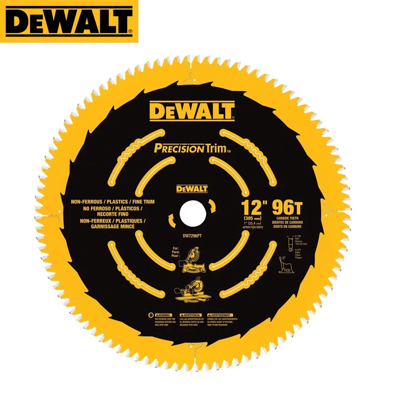 DEWALT DW7296PT 10 дюймов Точная отделка фото Многофункциональный твердый металлический инструмент Аксессуары полотно циркулярной пилы