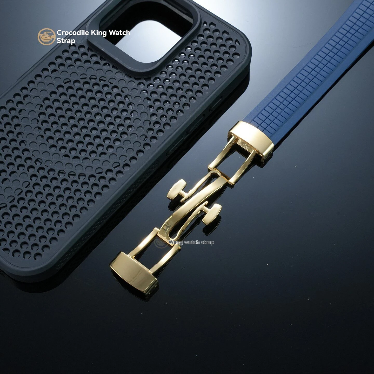 For Patek Philippe Aquanaut 5067A Stainless Steel Buckle with Double-Push-Button Folding Clasp and Silicone Strap Accessories