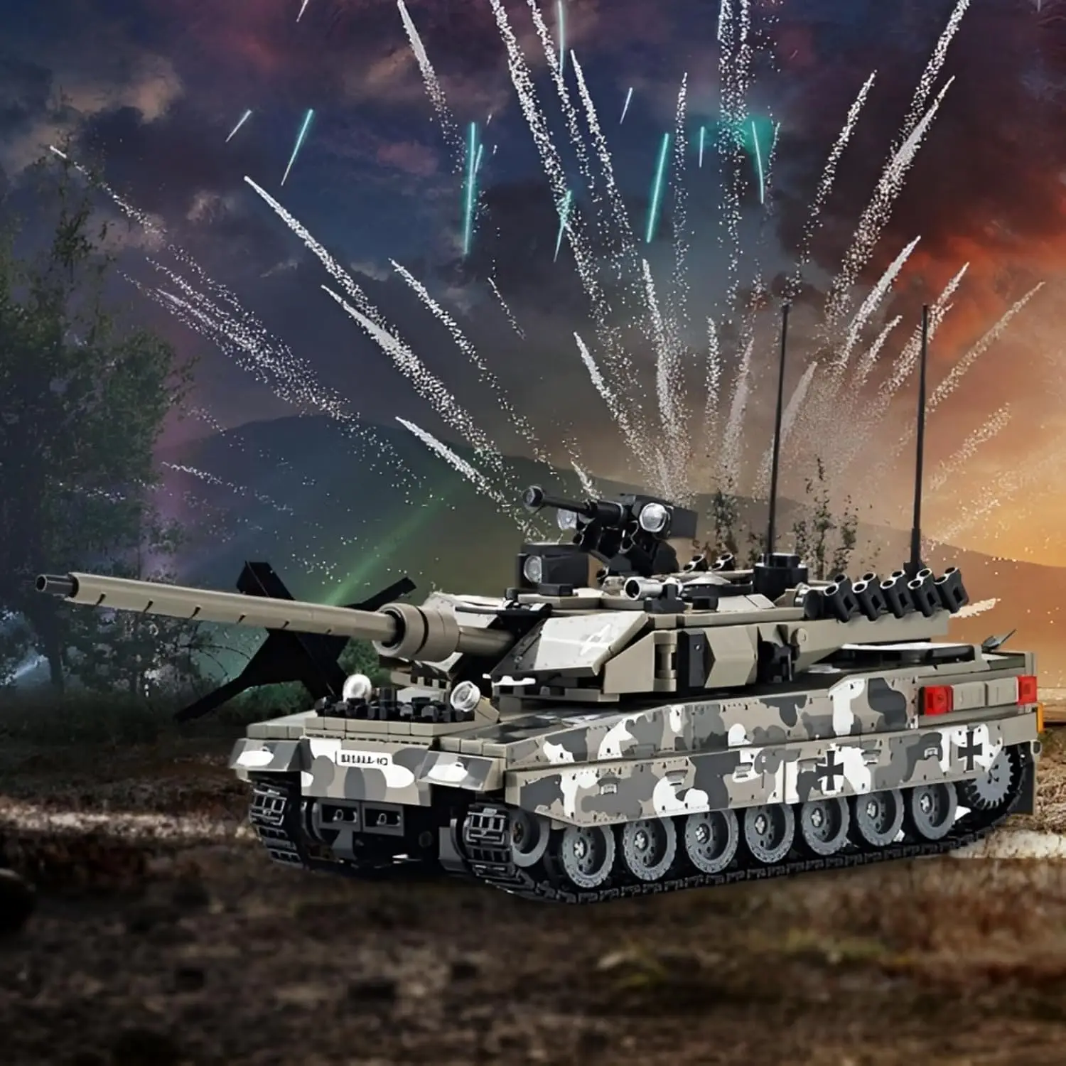 904 pièces DIY NOUVEAU Char d'assaut militaire Leopard 2A7 MOC Blocs de construction à assembler Briques Jouets de bureau pour enfants Cadeaux d'anniversaire