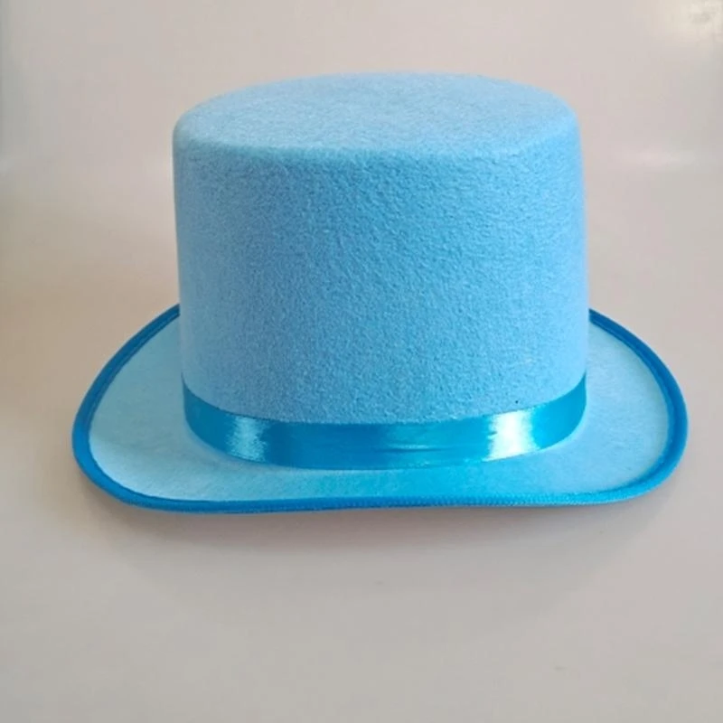 

5asd Felt Derby Hat Gentleman Cosplay Magician Props for Rave Party Adult Kids Show