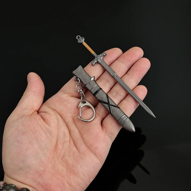 12cm Conan Atlantean Sword Keychain Conan the Barbarian Arnold Schwarzenegger Anime Peripherals Full Metal Models Toys For Boys view 2