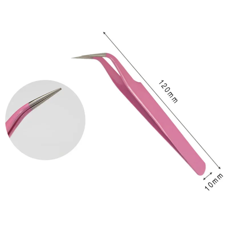 스테인레스 스틸 곡선 직선 트위저, 속눈썹 연장용 네일 아트 니퍼, 눈썹 제모 클립, 수리 도구, 1 개, 2 개