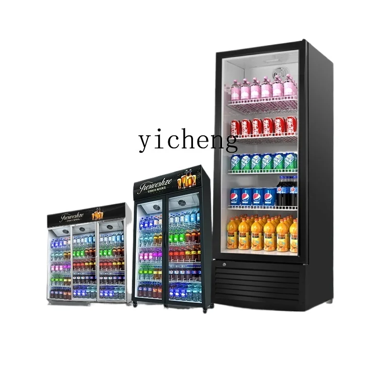 

ZK single-door beverage cabinet commercial freezer double-door vertical refrigerator supermarket air-cooled display cabinet