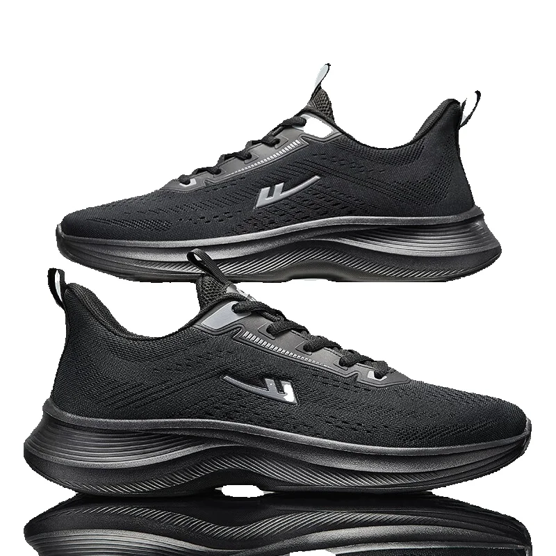 Huili Men's Shoes Spring New Versatile Soft Sole Lightweight Shock-Absorbing Breathable Mesh Sports Shoes Men's Casual Running Shoes_vogvips.com