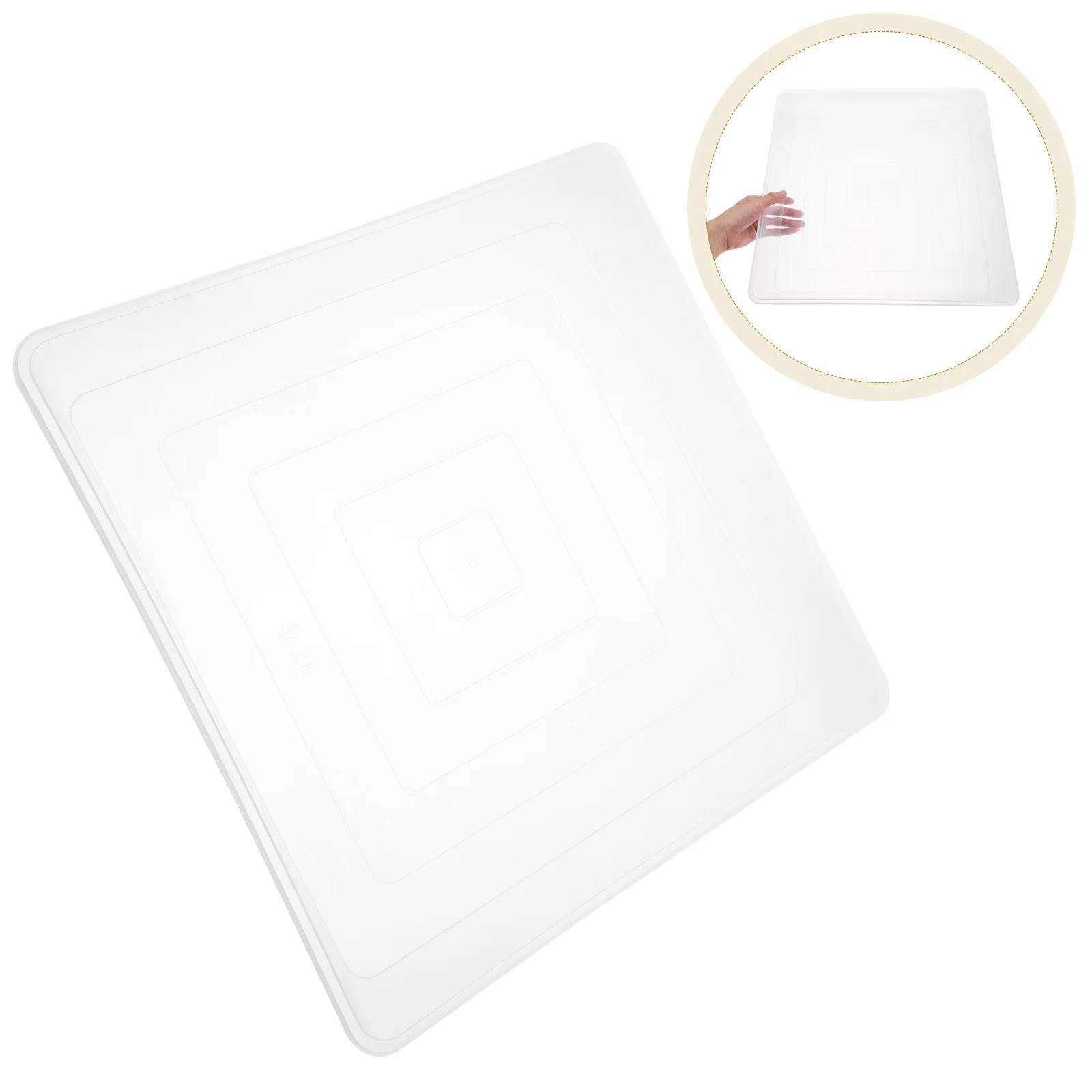 

2Pcs Square Plastic Flower Pot Bottom Trays Clear Saucer Planter Drainage Tray Indoor Outdoor Water Catcher Flower Pot Base