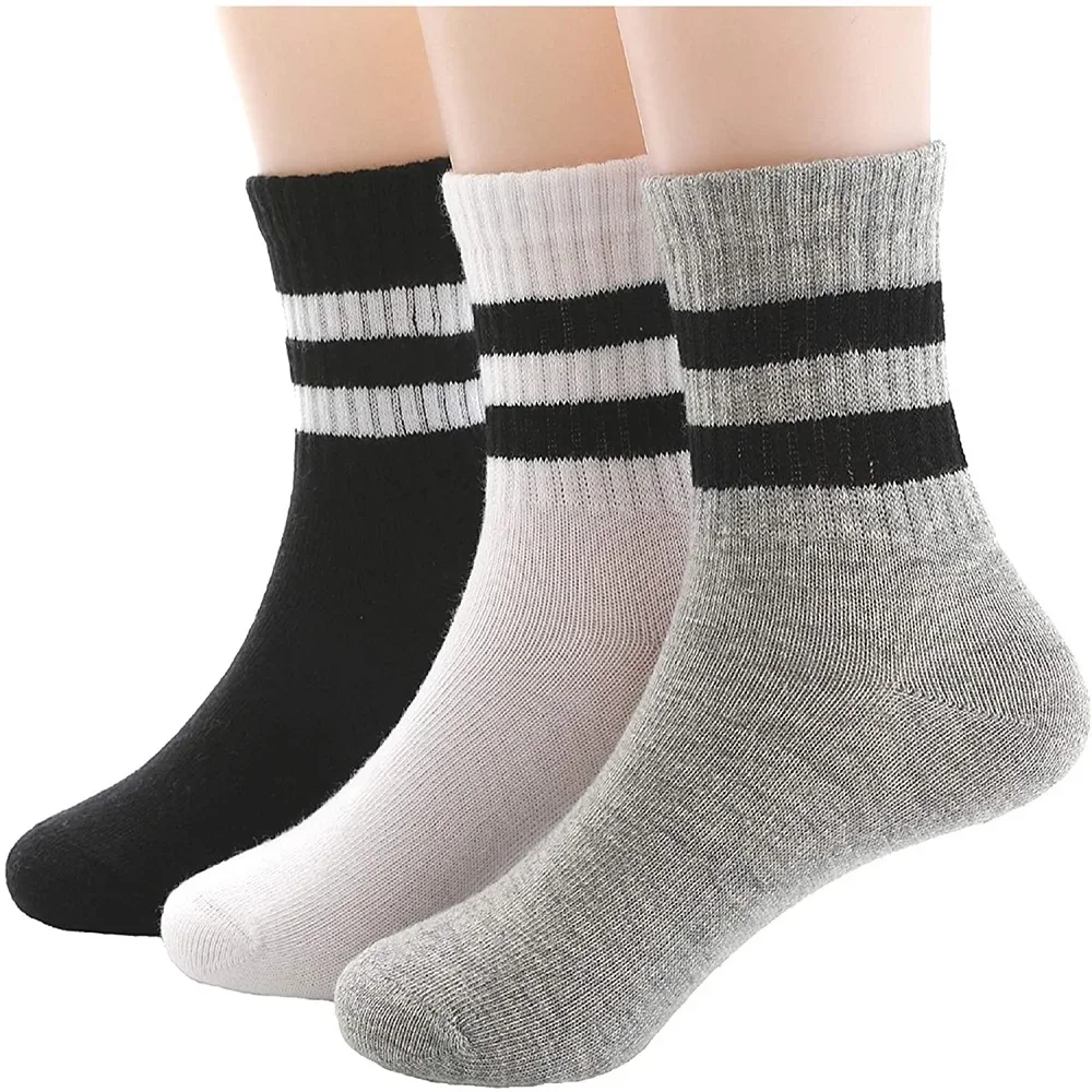 

Boys Girls Socks Fit for 2-12 Years Old Cotton Athletic Ankle Crew Sock for Toddler Big Kids