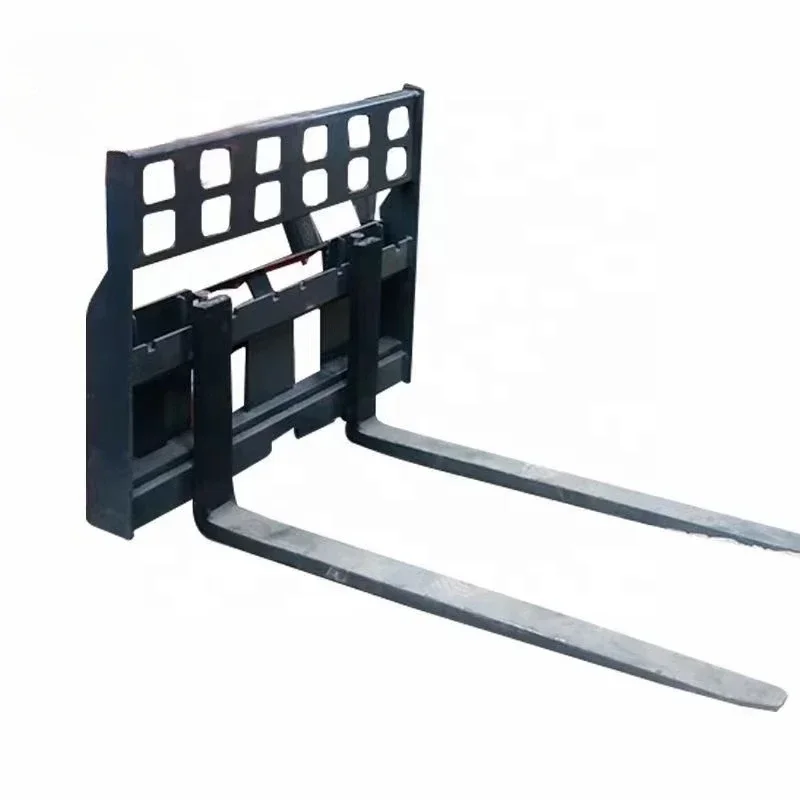 Quick connection front backhoe loader tray fork