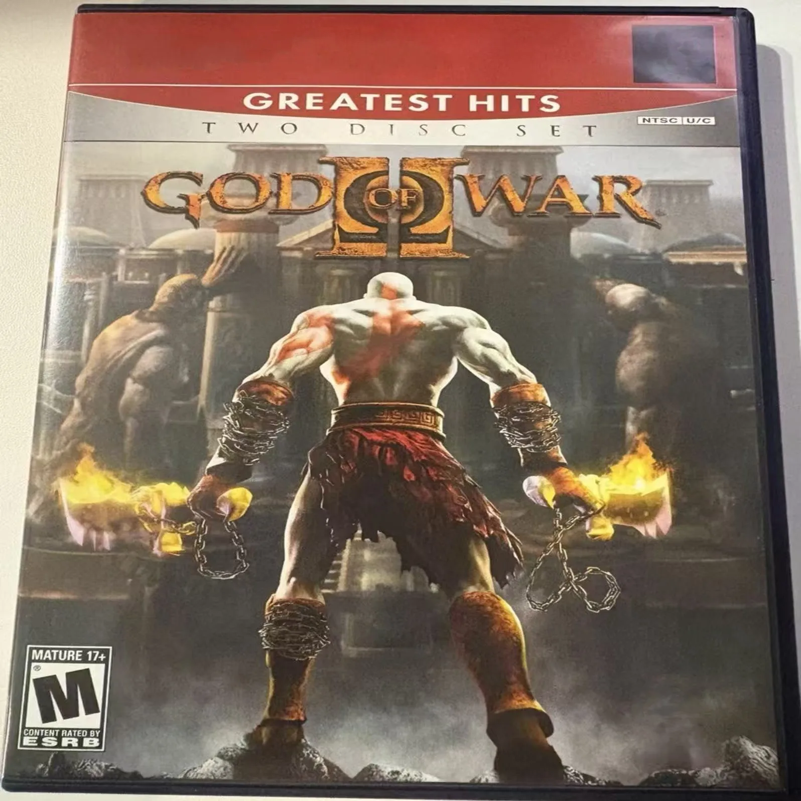 Disco de juego auténtico usado para Sony PS2: God of War II GREATEST HITS Versión estadounidense, con manual