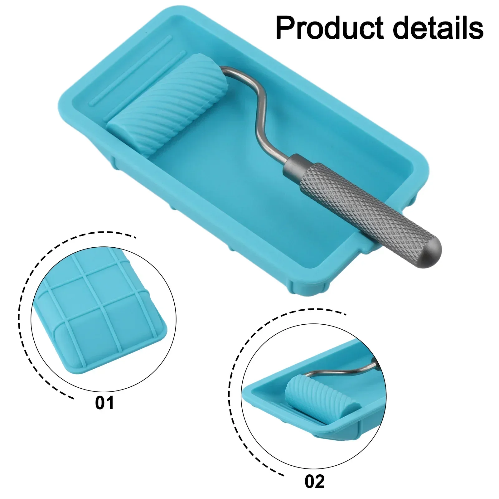 Latex Roller Tray Set Silicone Paint Roller Silicone Paint Roller And Tray Set Paint Roller Set For Arts Crafts Woodworking