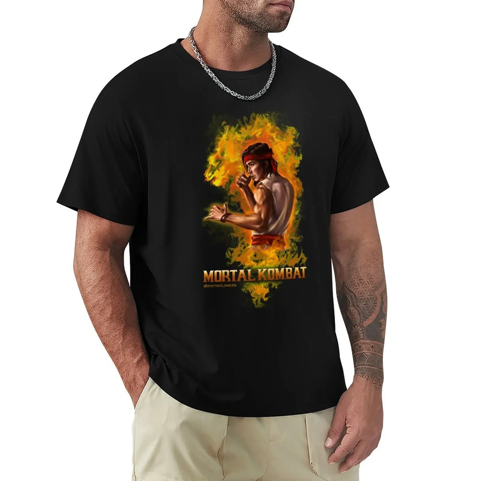 Liu Kang Mortal Kombat T-Shirt summer tops graphic shirts men graphic t shirts