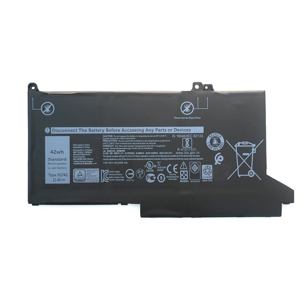 0G74G 11.4V 42Wh 3500mAh Genuine Laptop Battery For Dell Latitude 12 7280 7290 7380 7390 7480 7490 NF0H PGFX4 2PFPW 9W9MX 8JYHH