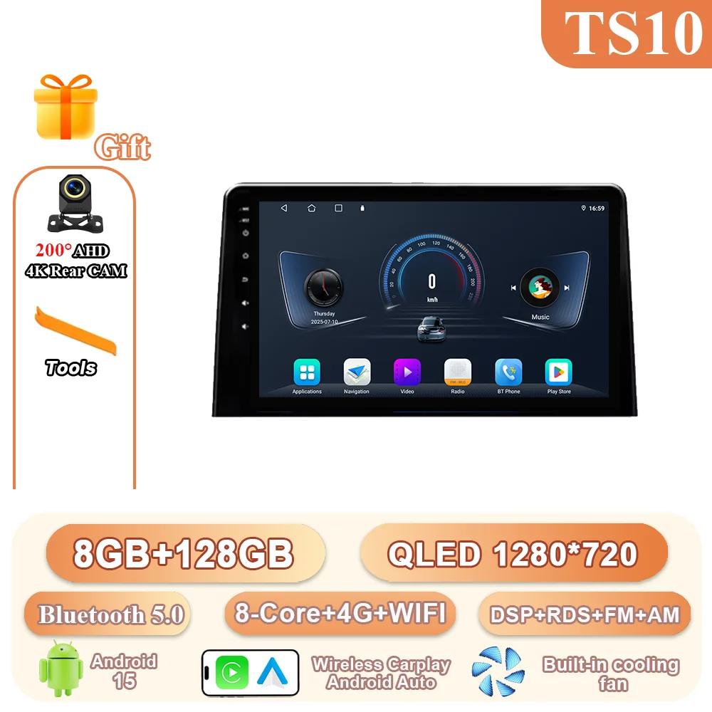Android 15 Carplay Autoradio Stereo Voor Citroen Berlingo 2019 Peugeot Partner Rifter 2020 Voor Opel Combo Multimedia Video Player