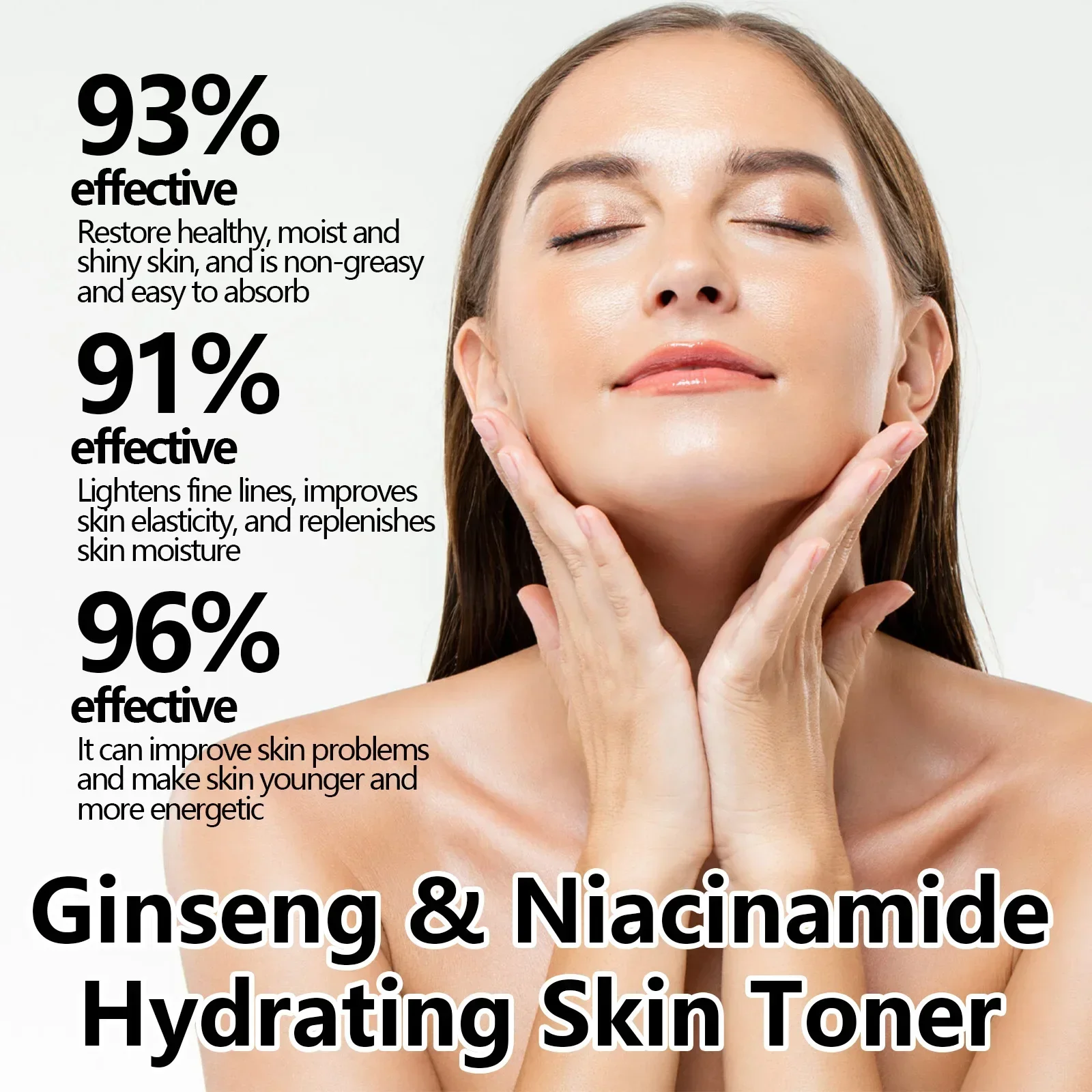 Eelhoe Ginseng Gezichtstoner Hydraterende Olie Controle Krimpen Porie Acne Verwijderen Rimpels Serum Whitening Gezicht Huidverzorging Toner Water